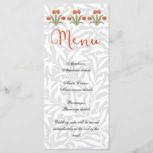 Menu de réception de mariage