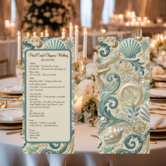 Menu de réception Pearl Coast Elegance (Créateur téléchargé)