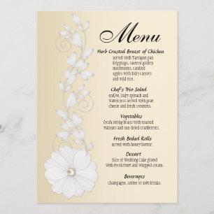 Menu de relief du petit bouquet w/Pearl