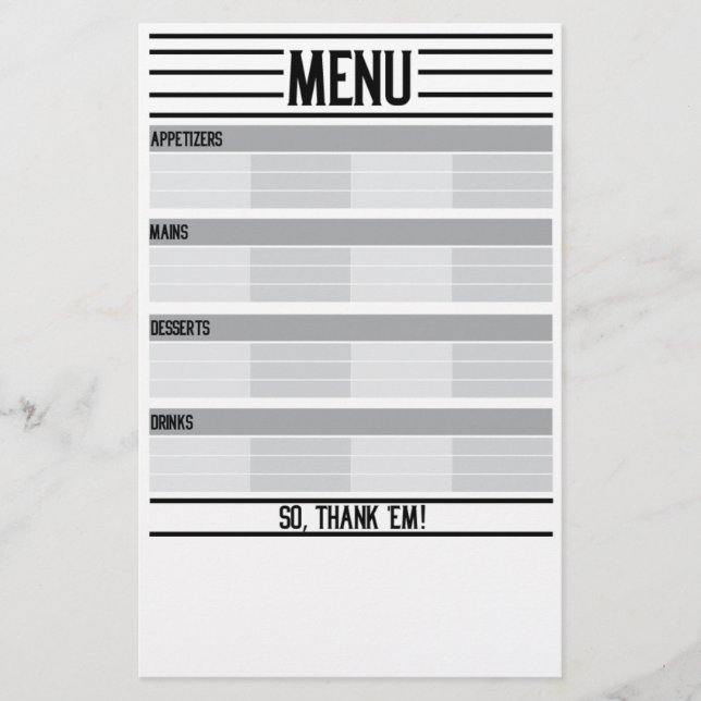 Menu de repas de vacances et Guide de la chance RE (Devant)