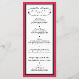 Menu de smoking en rouge classique