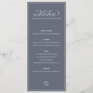 Menu de table élégant et moderne