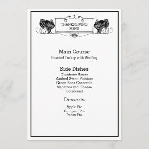 Menu de thanksgiving