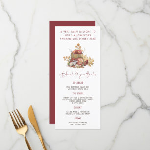 Menu Dégustez Un Verre Merci Mouse Friendsgiving 