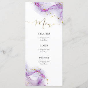 Menu d'encre violette
