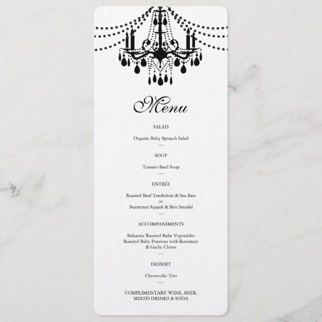 Menu d'entreprise de dîner (Devant)