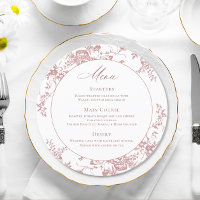 Dîner de mariage victorien Dusty Rose French Garde