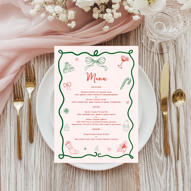 Menu Dîner de Noël français fantaisiste (Créateur téléchargé)