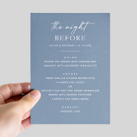 Dîner de répétition bleu Dusty. Nuit Avant Nautiqu