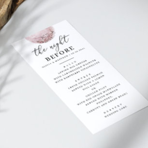 Menu Dîner de répétition céleste   Lune blanche rose