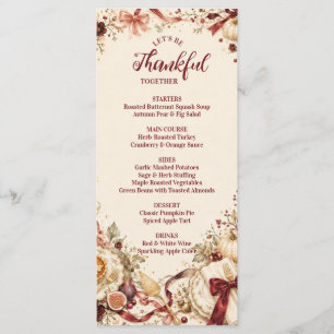 Menu Dîner Élégant de Friendsgiving entre Coquettes