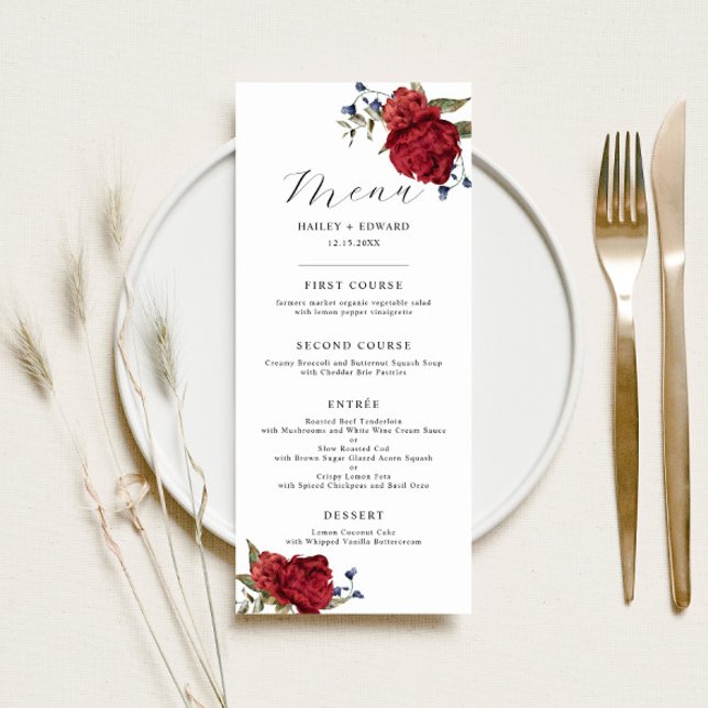 Menu Dîner Mariage de la marine et de la Bourgogne (Créateur téléchargé)