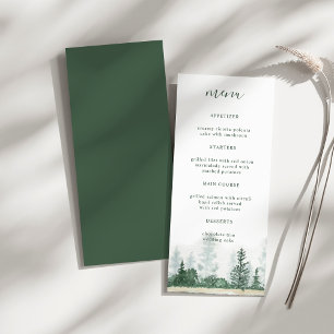 Menu Dîner Mariage Mountain Forest