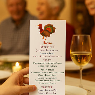 Menu Dîner Thanksgiving