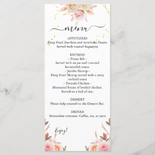 Menu double Dahlia et Mariage Rose