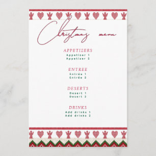 Menu Douceur moche serré Angels de Hygge Coeurs Noël