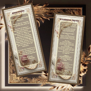 Menu Doux Golden Baroque Grandeur Tulip Floral Mariage