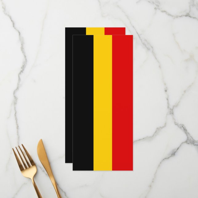 Menu Drapeau de Belgique (Devant/Arrière en situation)
