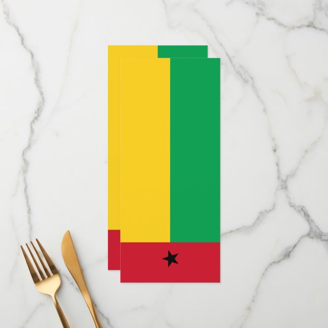 Menu Drapeau de Guinée-Bissau (Devant/Arrière en situation)