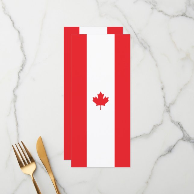 Menu Drapeau du Canada (Devant/Arrière en situation)