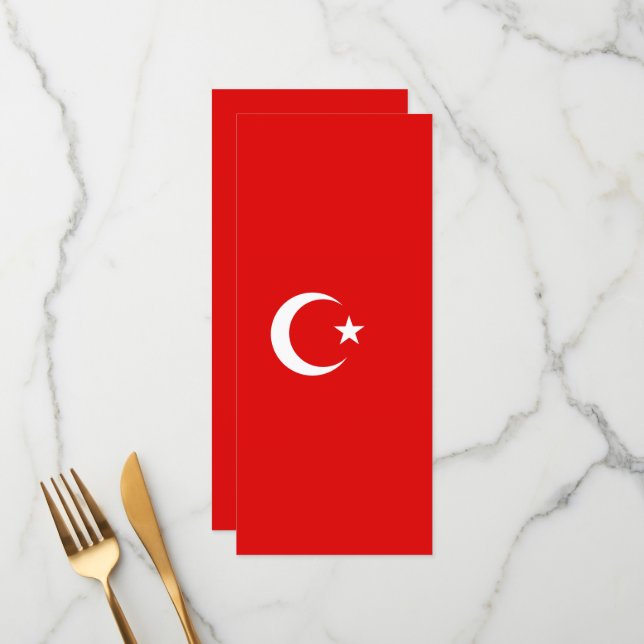 Menu Drapeau turc (Devant/Arrière en situation)