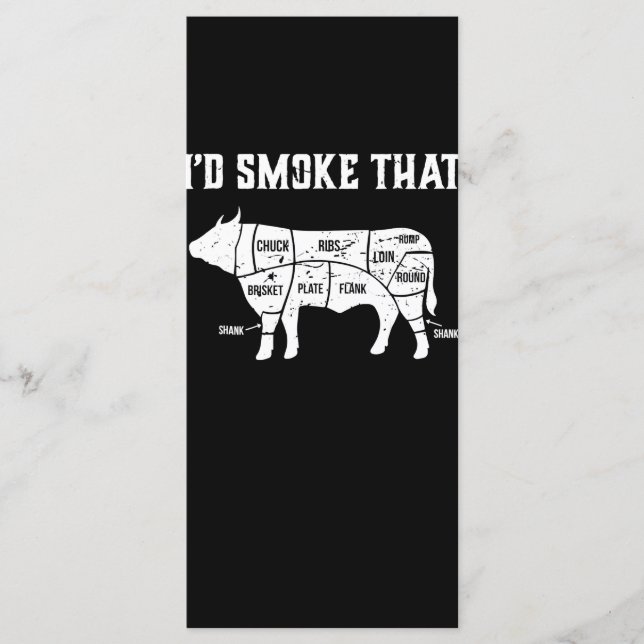 Menu Drôle Vache Barbecue Pit Master Cadeau (Devant)