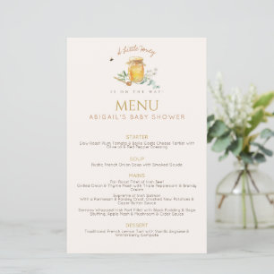 Menu du Baby shower Sweet Little Honey