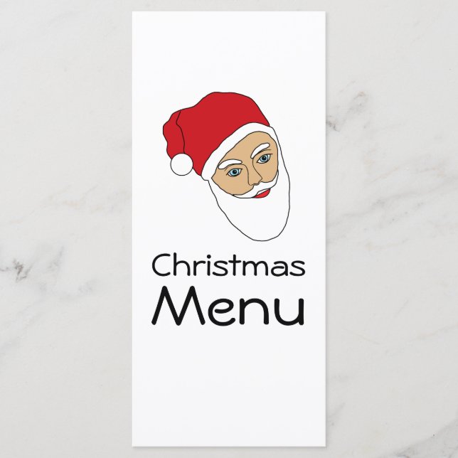 Menu du dîner de Noël du Père Noël (Devant)
