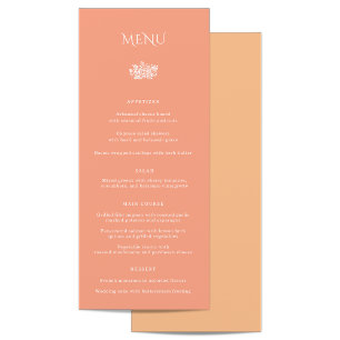 Menu du dîner Mariage Norwich