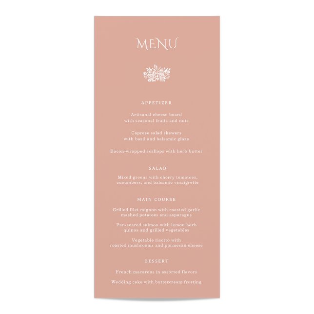 Menu du dîner Mariage Norwich (Créateur téléchargé)
