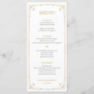 Menu du dîner vintage Gatsby Couleur modifiable