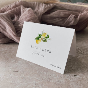 Menu du jardin de citron moderne Option Cartes de 