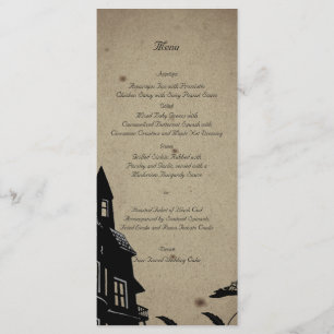 Menu du Mariage de la maison gothique vintage