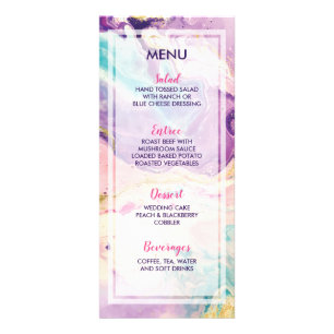 Menu du Mariage de rêve Marbleous