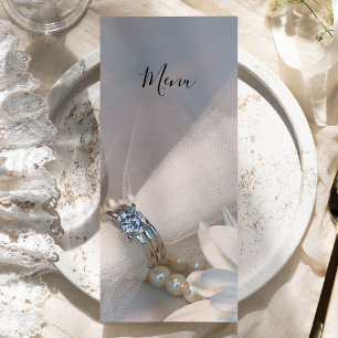 Menu du Mariage d'élégance de marguerite blanche