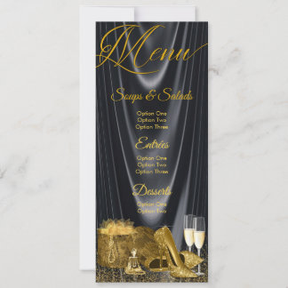 Menu du programme d'anniversaire de la femme chaus