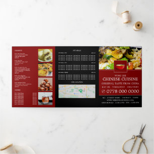Menu du restaurant chinois Tri-Fold Flyer