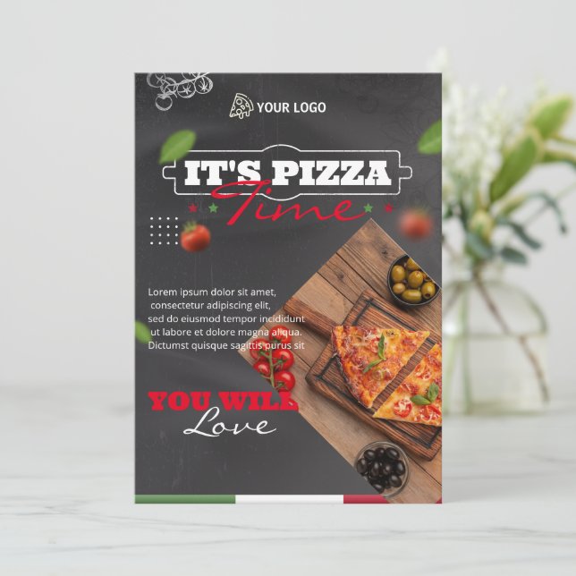 Menu du restaurant de pizza italien, Menu Amour et (Debout devant)