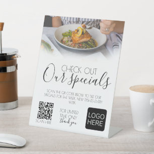 Menu du restaurant notre panneau spécial Indicateu