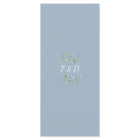 Dusty Blue Floral Greenery Monogram Dîner Mariage