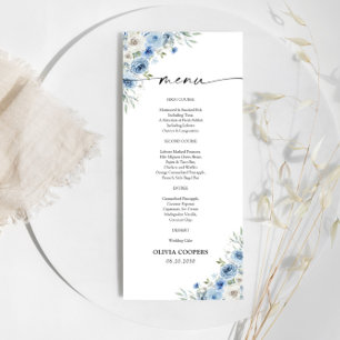 Menu Dusty Blue Ivory Baby Show