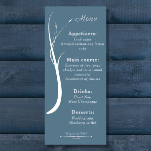 Menu Dusty Blue Mariage