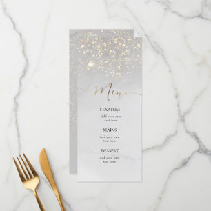 Menu éclaboussure d'aquarelle grise