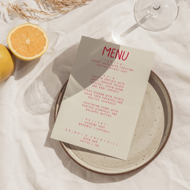 Menu Écrit à la main Colorful brillant Funky moderne Ma (Créateur téléchargé)