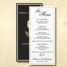 MENU Elegant 70th Birthday (any age) Photo