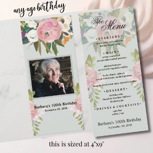 MENU Elegant Birthday 100 (any age) Photo