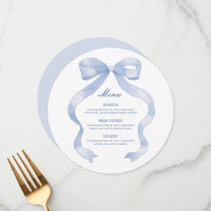 Menu Elégant cercle de la corne bleue