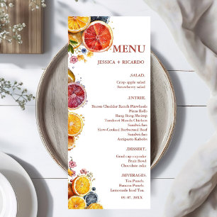Menu Elegant & Chic Boho abeille Fleur sauvage Table Ma