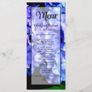 Menu élégant doux clair violet floral