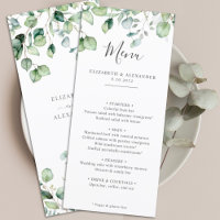 Elégant eucalyptus feuille verdure simple mariage